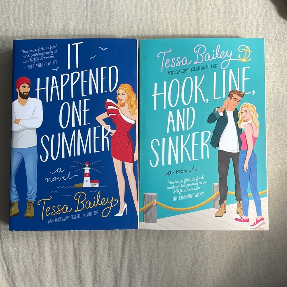 Bundle of two Tessa Bailey books- It Happened One Summer and Hook, Line, Sinker